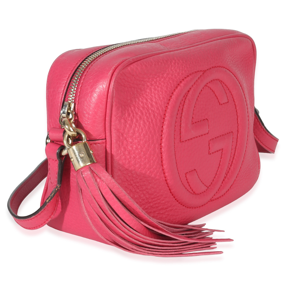 Gucci Pink Pebbled Calfskin Small Soho Disco Crossbody - Picture 3 of 8